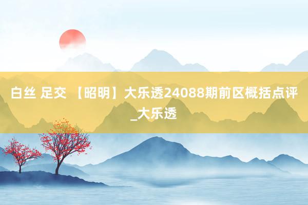 白丝 足交 【昭明】大乐透24088期前区概括点评_大乐透