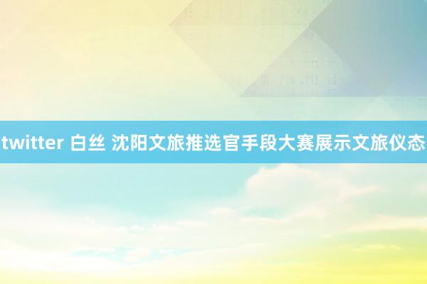 twitter 白丝 沈阳文旅推选官手段大赛展示文旅仪态