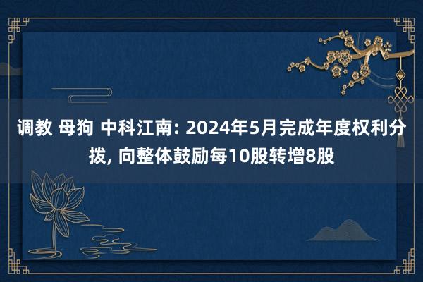 调教 母狗 中科江南: 2024年5月完成年度权利分拨， 向整体鼓励每10股转增8股