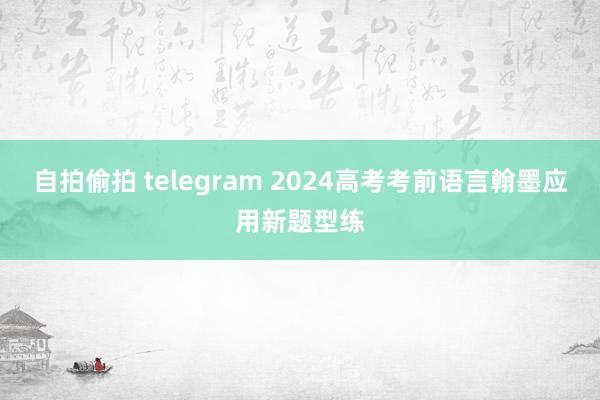 自拍偷拍 telegram 2024高考考前语言翰墨应用新题型练