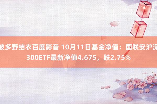 波多野结衣百度影音 10月11日基金净值：国联安沪深300ETF最新净值4.675，跌2.75%