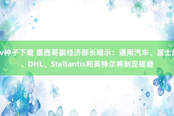 av种子下载 墨西哥副经济部长暗示：通用汽车、富士康、DHL、Stellantis和英特尔将制定磋磨