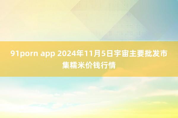 91porn app 2024年11月5日宇宙主要批发市集糯米价钱行情