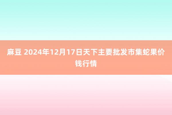 麻豆 2024年12月17日天下主要批发市集蛇果价钱行情