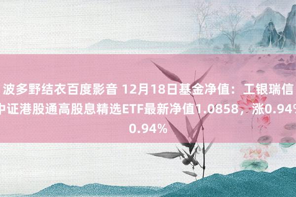 波多野结衣百度影音 12月18日基金净值：工银瑞信中证港股通高股息精选ETF最新净值1.0858，涨0.94%