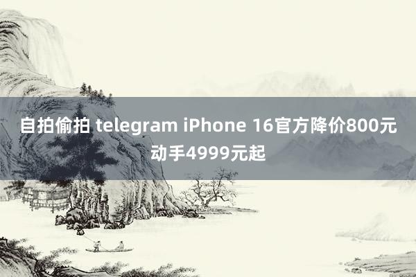 自拍偷拍 telegram iPhone 16官方降价800元动手4999元起