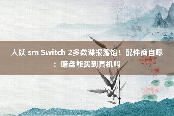 人妖 sm Switch 2多数谍报露馅！配件商自曝：暗盘能买到真机吗