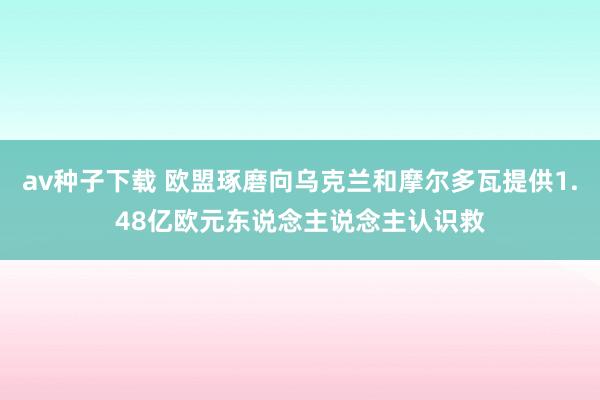 av种子下载 欧盟琢磨向乌克兰和摩尔多瓦提供1.48亿欧元东说念主说念主认识救