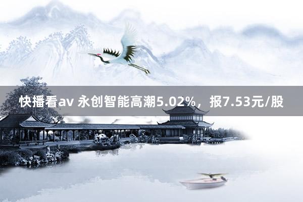 快播看av 永创智能高潮5.02%，报7.53元/股